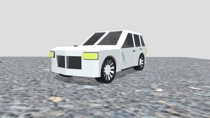 Low Poly Car 3D Model