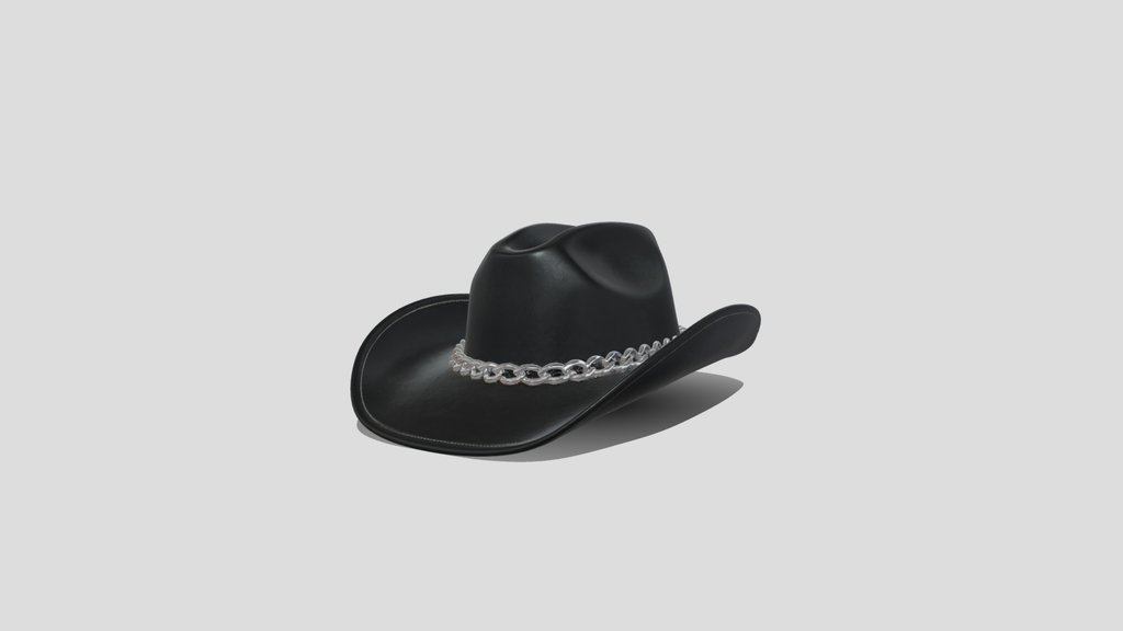 Midnight Chain Cowboy Hat 3D Model