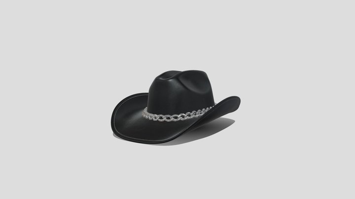 Midnight Chain Cowboy Hat 3D Model – Gratis 3D-model STL