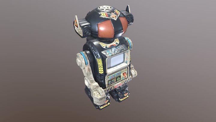 Vintage Robot Toy 3d Model
