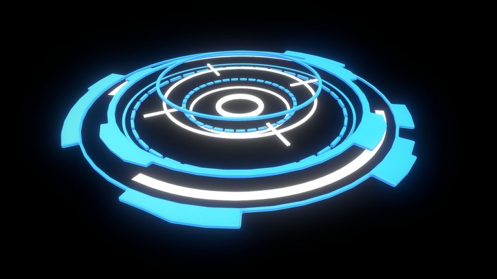 Sci-Fi Marker Animated HUD Element 9 3D Model