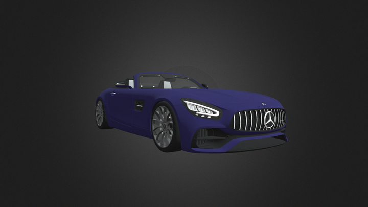 2020 Mercedes-AMG GTS Roadster HQ Interior 3D Model