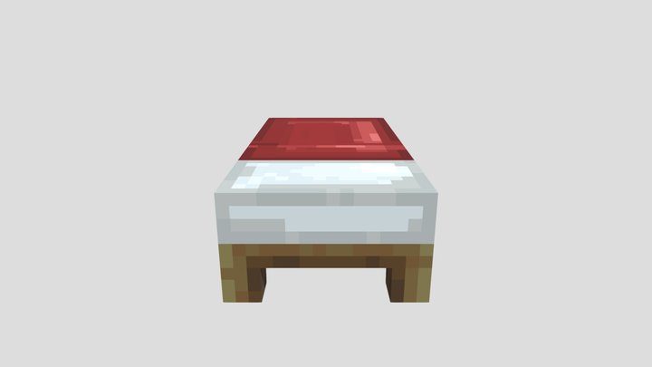 bed-minecraft (2) 3D Model