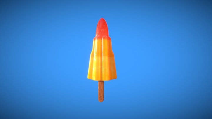 Rocket Ice Lolly 3D Model