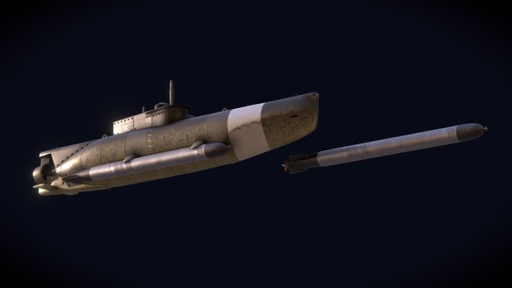 Uboat "Seehund" Kriegsmarine Type XXVII – Modello 3D gratuito STL