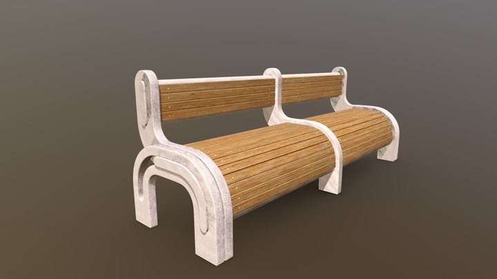 Garden bench 3D Model