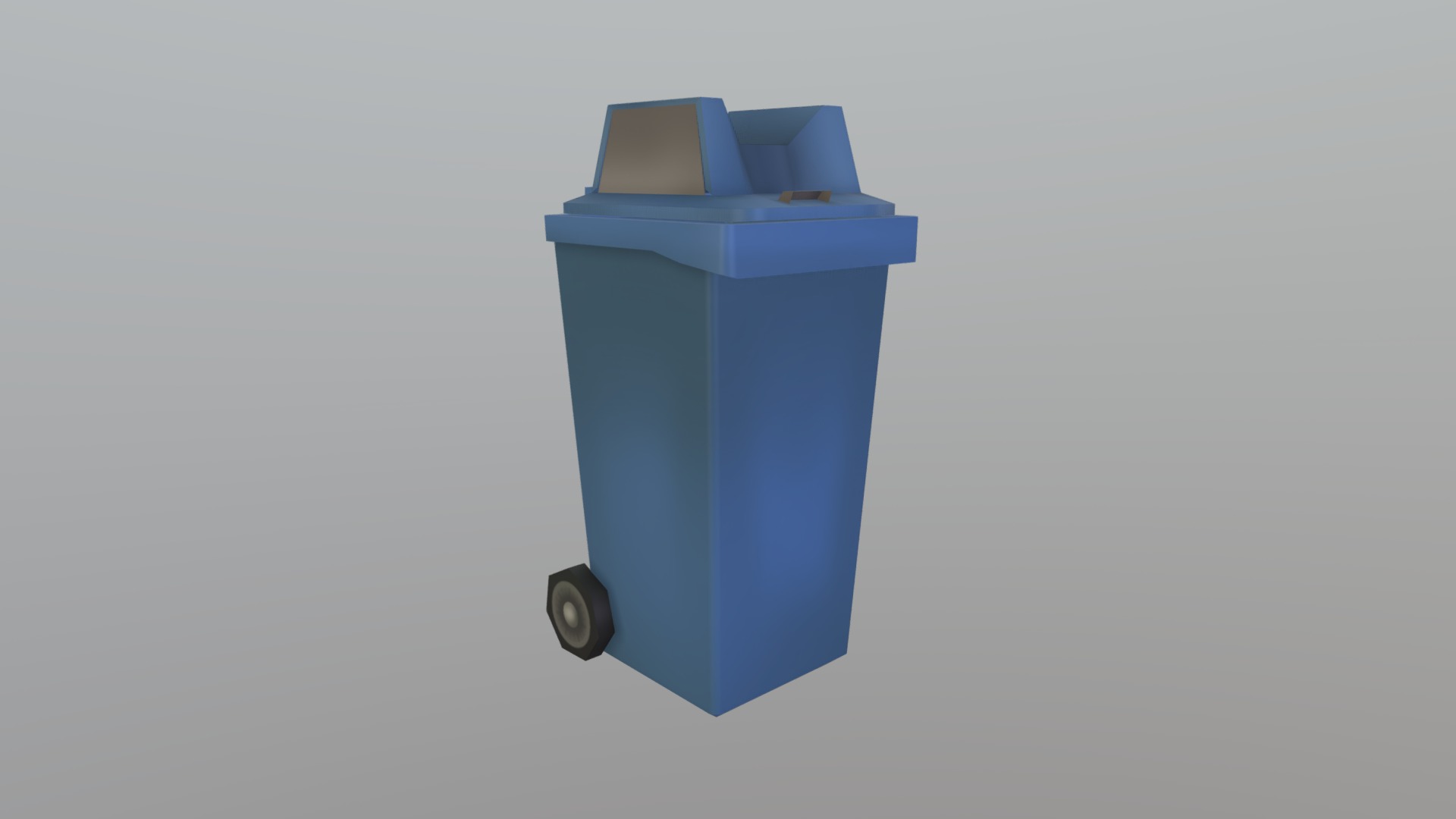 3D model Trash Can - This is a 3D model of the Trash Can. The 3D model is about a blue and white toy.