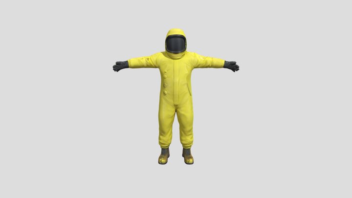 Yellow Hazmat Suit 3D Model