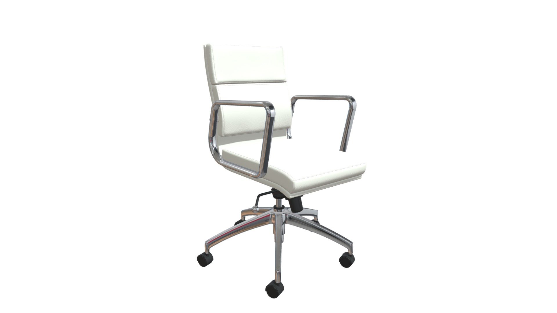 Engineer Low Back Office Chair White 205896 Buy Royalty Free 3D