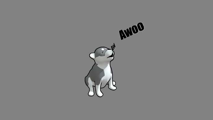 Inktober Day6 - Husky 3D Model