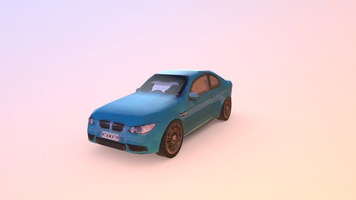 BMW M3 (E92) Coupe Low poly – Modello 3D gratuito STL