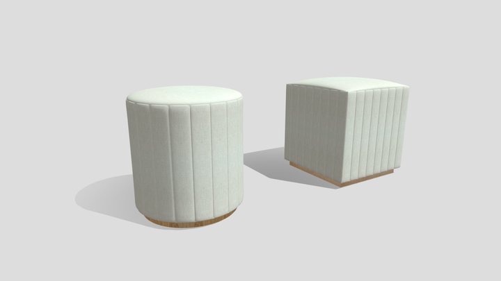 Puff BELLA cilindro y cubo 3D Model