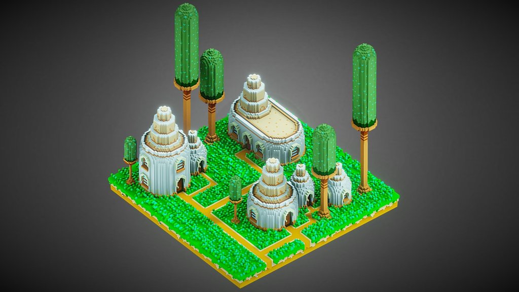 Talaak Village - Voxel art — Sketchfab embed 3D viewer