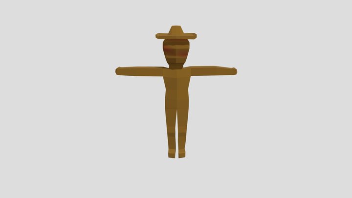 Lowpoly Cowboy 3D Model