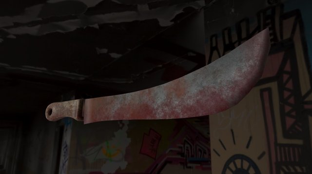 Bloody Machete 3D Model