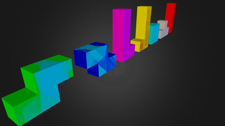 Peças de Tetris 3D Model