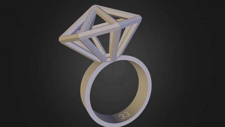 Rock the Diamond Ring 3D Model