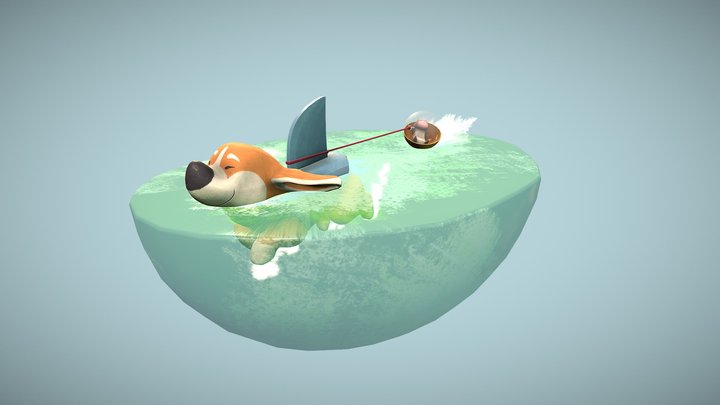 Shark Dog 3D Model