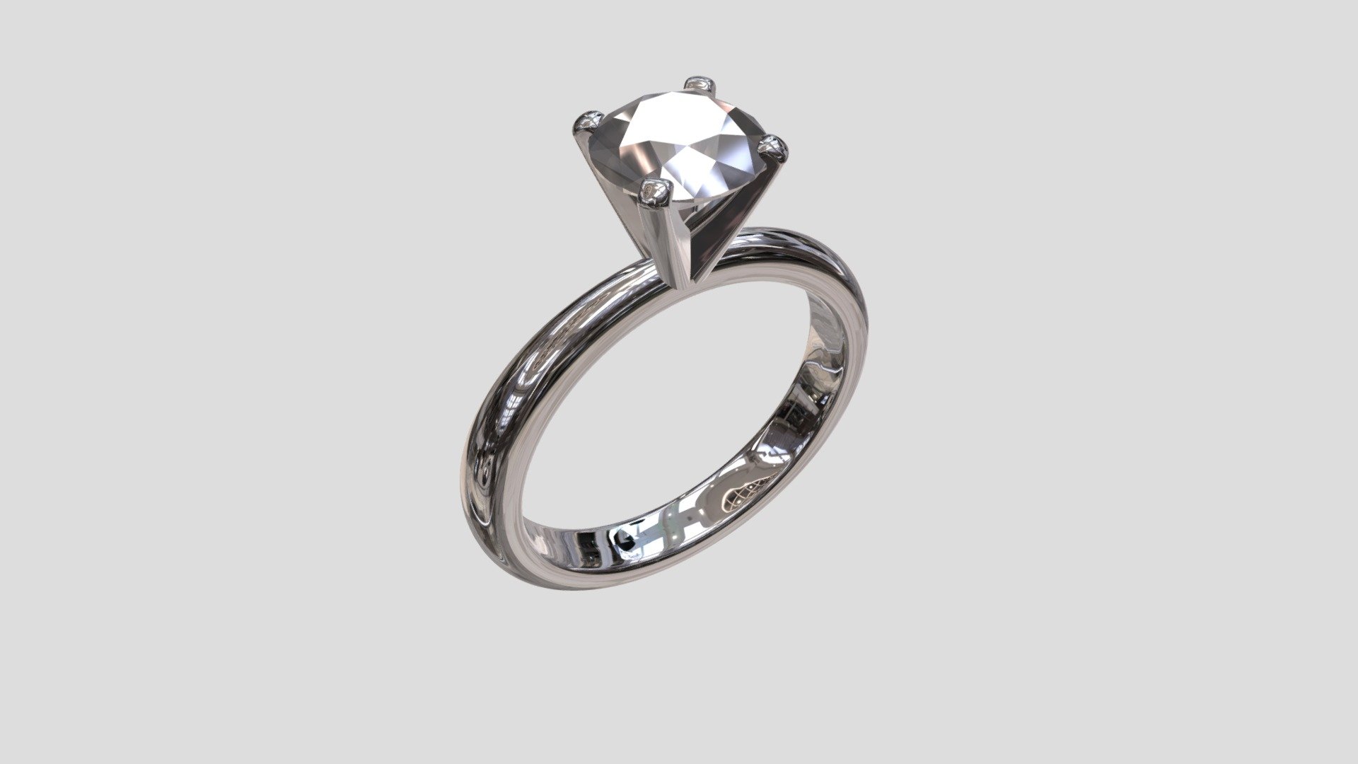 Solitaire Ring Round .75q - 3D model by Luis Rocha (@TherochaDesigner ...