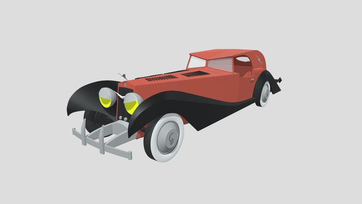 Cruella De Vil's Car 3D Model