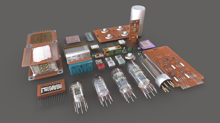 Electronics components Vol.3 3D Model