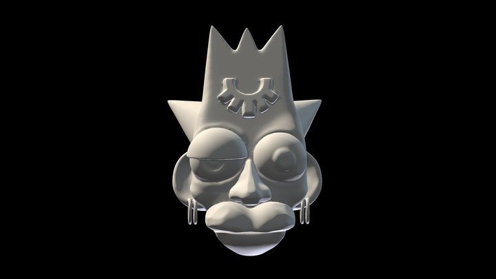 DIRTY NATIVE CHIEF Head 3D Model