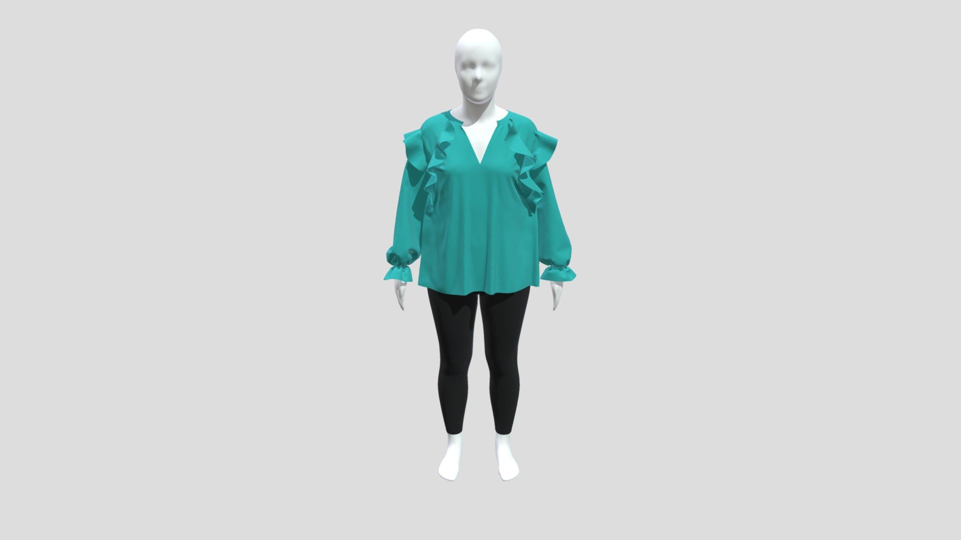 Blouse L Green - 3D model by Perfitly (@perfitly8) [2a03e92] - Sketchfab