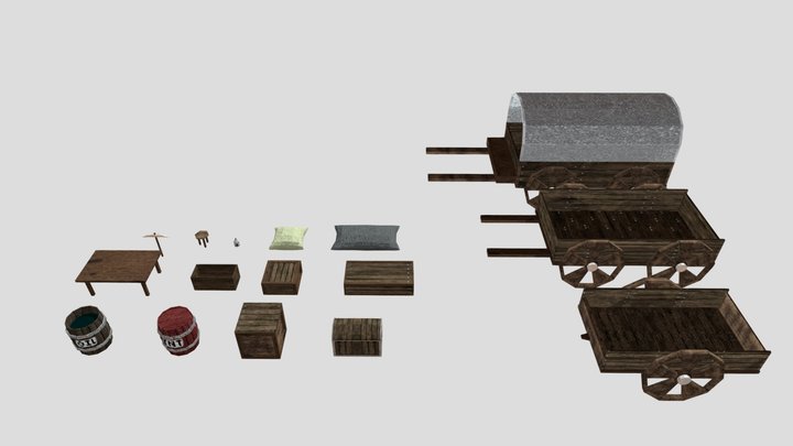 OLD WEST - Asset Pack 3D Model