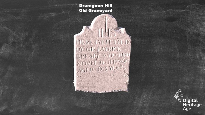 Drumgoon Hill - Old Graveyard Headstone 678 3D Model