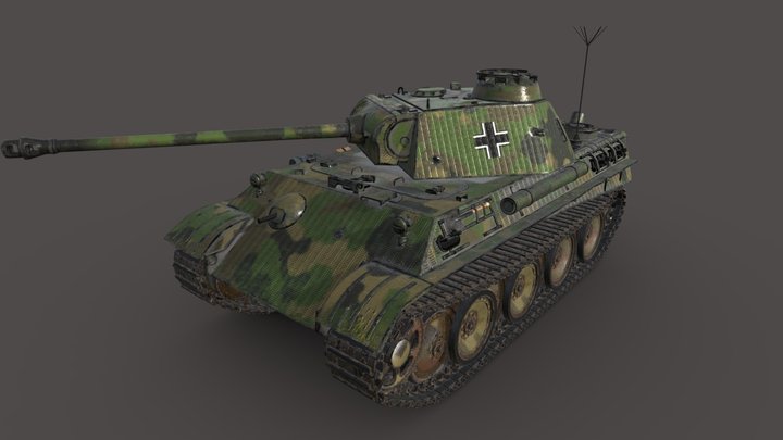 PZV Panther Tank 3D Model