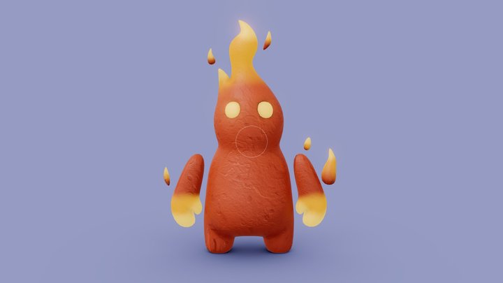 Fire Monster 3D Model