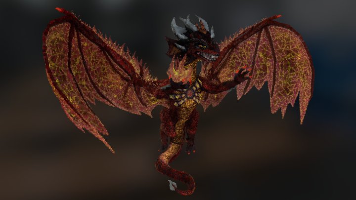 Elemental Dragon-Fire 3D Model