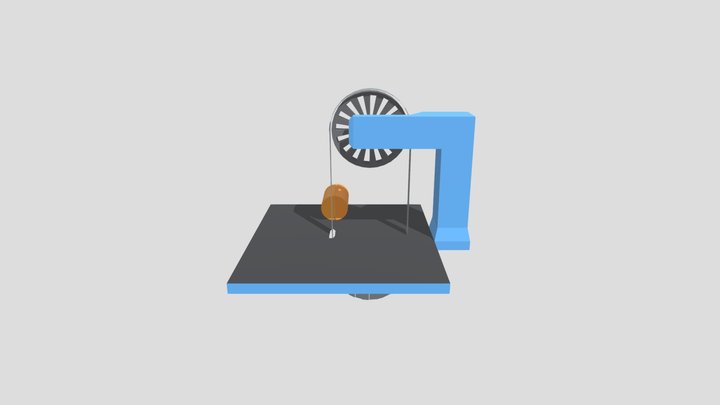 Aara Machine(woodcutting machine) low poly 3D Model