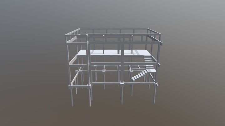 Projeto Estrutural de uma Edificação Comercial 3D Model