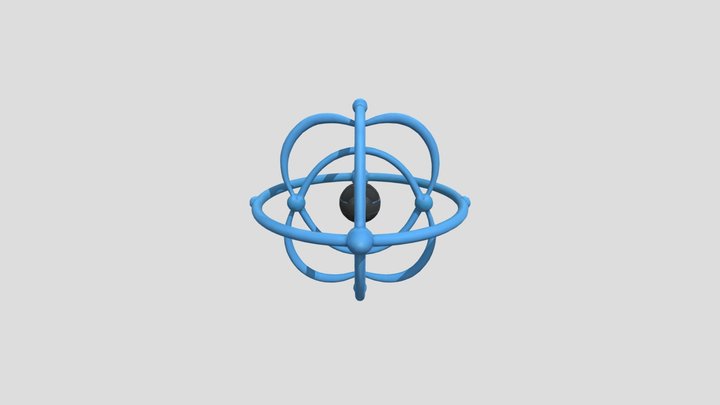 Atom Symbol 3D Model