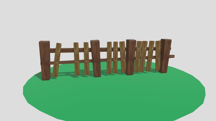 Wooden_Fence_2 3D Model