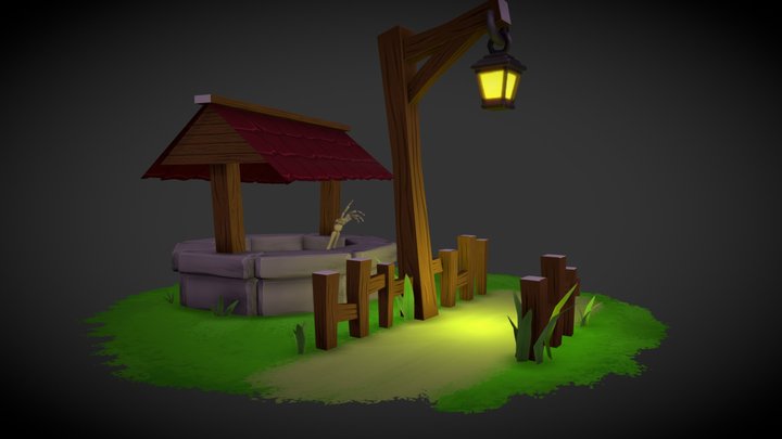 Lantern Scene 3D Model