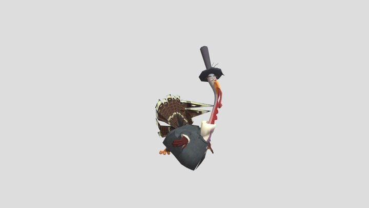 Turkey Lurkey Doing The Toothless Dance 3D Model