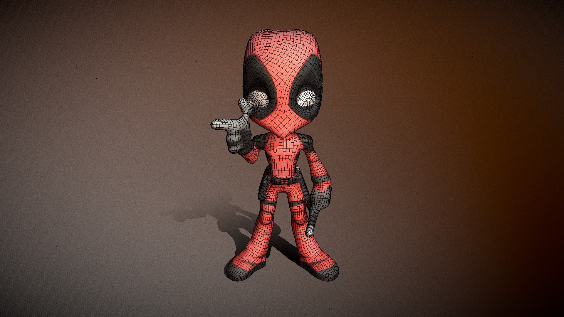 Deadpool-like chibi character - Download Free 3D model by 3d Eye ...