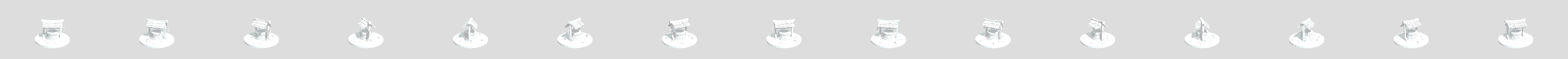 Fantasy Low Poly Well 3D Model