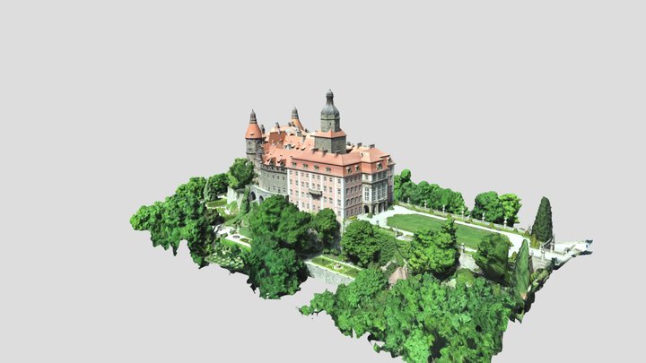 Ksiaz Castle (Zamek Książ) 3D Model