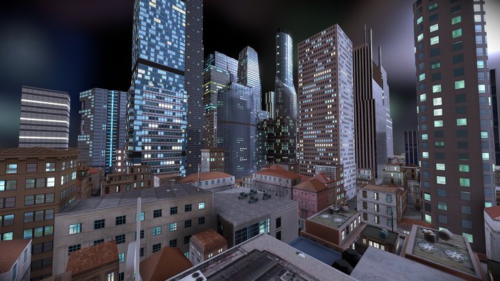 City Lowpoly 3D Model