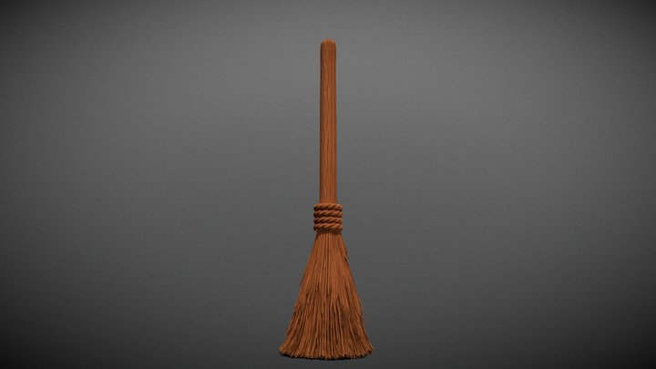 Stylized Straw Broom _M – Kostenloses 3D-Modell STL