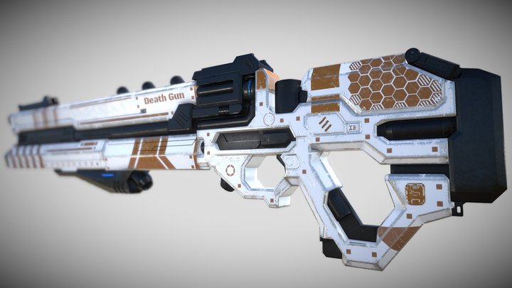 Sci-fi -LaserGun - GameReady 3D Model