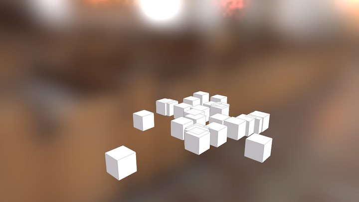 Blender and Python: random cubes animation 3D Model