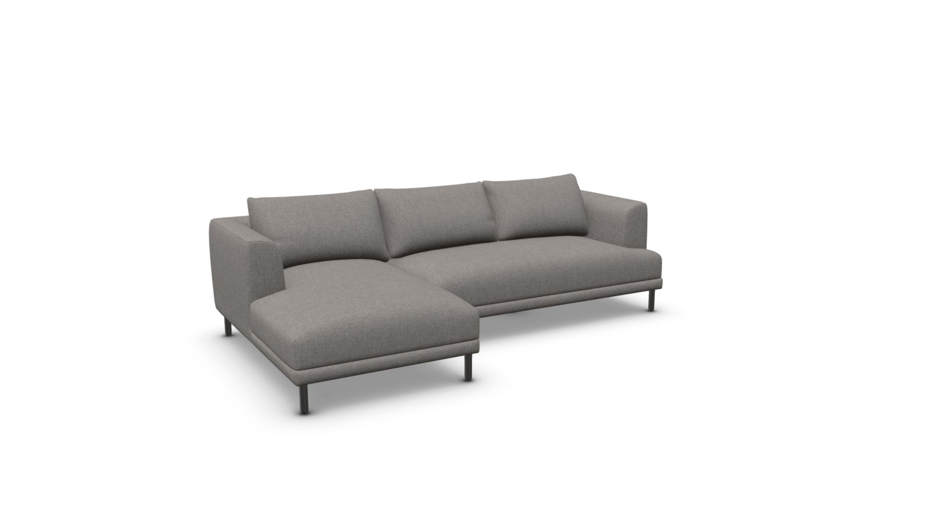 Bowery LHF Chaise End Corner Sofa, Fossil Grey — Sketchfab embed 3D viewer