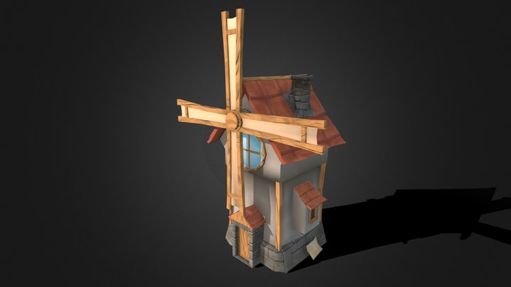 Windmill Tower Stylized 3D Model