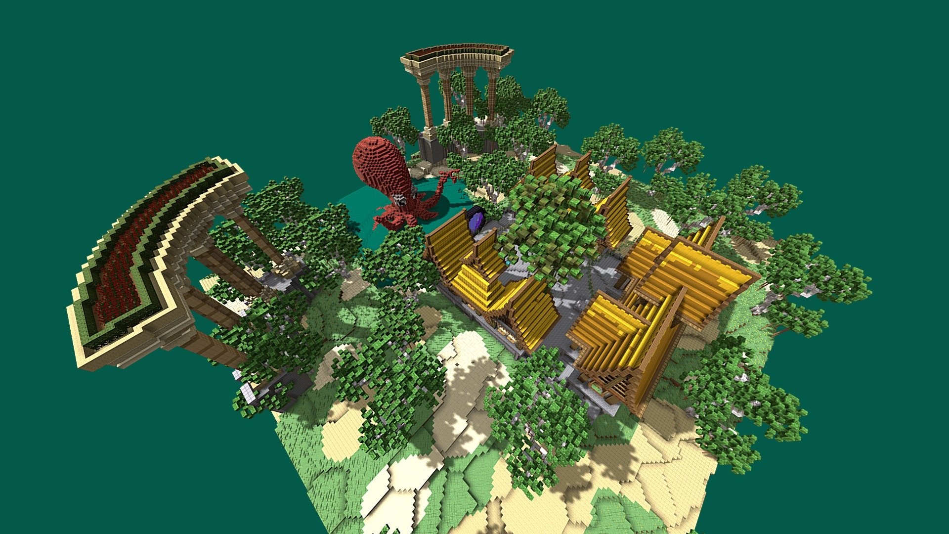 PixelMine | Tropical Octo Hub - 3D model by PixelMine [2a13b84] - Sketchfab