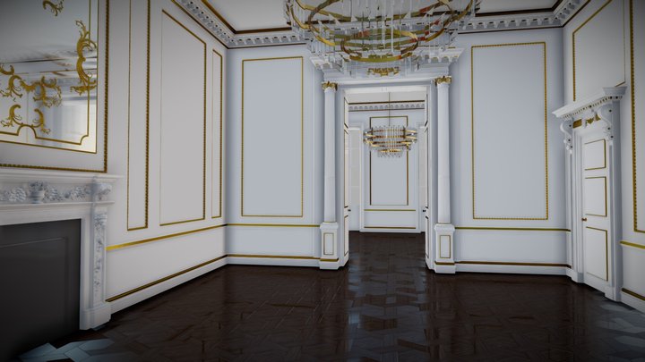 Classic Interior Scene 310 3D Model