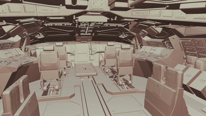 Endurance Lander Cockpit WIP Interstellar 3D Model